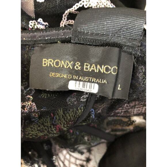 Bronx & Banco Annabelle Jumpsuit Sequin Black L - Picture 15 of 16